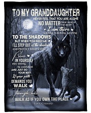 To My Granddaughter Large Fleece Blanket - 60" x 80" front