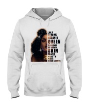 I Am Strong Melanin Queen Hooded Sweatshirt tile