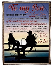 To My Son - Dad Fleece Blanket tile