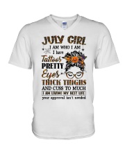 July Girl V-Neck T-Shirt tile