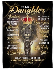 To My Daughter Large Fleece Blanket - 60" x 80" front
