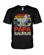 Papa Saurus V-Neck T-Shirt tile