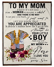 To My Mom - Son Small Fleece Blanket - 30" x 40" front