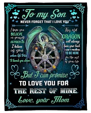 To My Son - Mom Fleece Blanket tile