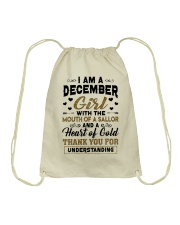 December Girl Drawstring Bag tile