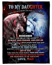 To My Daughter - Dad Small Fleece Blanket - 30" x 40" front