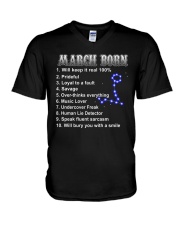 March Music Lover V-Neck T-Shirt tile