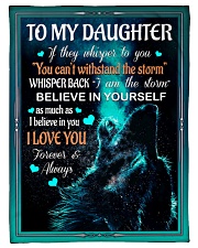 To My Daughter - Dad Small Fleece Blanket - 30" x 40" front
