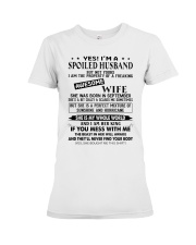 September Spoiled Husband Premium Fit Ladies Tee tile