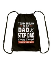 Dad And Step Dad Drawstring Bag tile