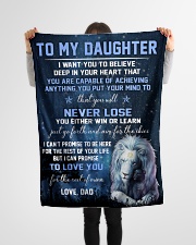 To My Daughter - Dad Small Fleece Blanket - 30" x 40" aos-coral-fleece-blanket-30x40-lifestyle-front-14