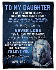 To My Daughter - Dad Small Fleece Blanket - 30" x 40" front