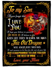 To My Son - Mom Large Fleece Blanket - 60" x 80" front