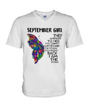 September Girl V-Neck T-Shirt tile