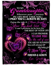 To My Granddaughter - Grandpa Large Fleece Blanket - 60" x 80" front
