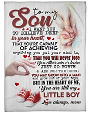 To My Son - Mom Large Fleece Blanket - 60" x 80" front