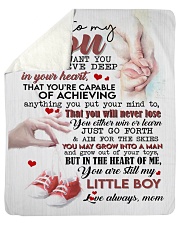 To My Son - Mom Sherpa Fleece Blanket tile