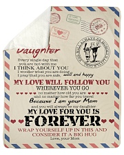 To My Daughter - Mom Sherpa Fleece Blanket tile