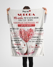 Blanket To my mother in law Small Fleece Blanket - 30" x 40" aos-coral-fleece-blanket-30x40-lifestyle-front-14