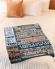 To My Grandson - Grandma Small Fleece Blanket - 30" x 40" aos-coral-fleece-blanket-30x40-lifestyle-front-01
