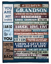 To My Grandson - Grandma Small Fleece Blanket - 30" x 40" front