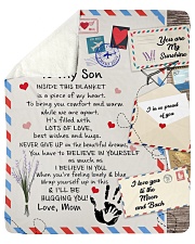 To My Son- Mom Sherpa Fleece Blanket tile