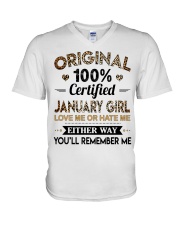 January Girl V-Neck T-Shirt tile