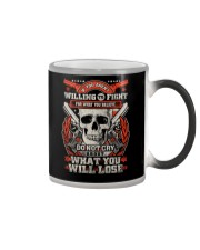 Willing To Fight Color Changing Mug tile