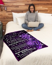 To My Granddaughter Small Fleece Blanket - 30" x 40" aos-coral-fleece-blanket-30x40-lifestyle-front-08