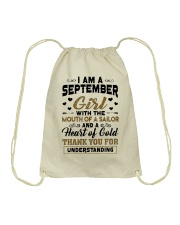 September Girl Drawstring Bag tile