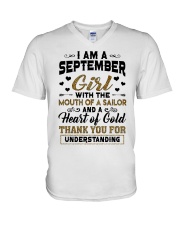 September Girl V-Neck T-Shirt tile