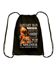 January Man Drawstring Bag tile