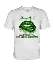 June Girl V-Neck T-Shirt tile