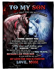 To My Son - Mom Small Fleece Blanket - 30" x 40" front
