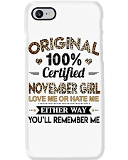 November Girl Phone Case tile