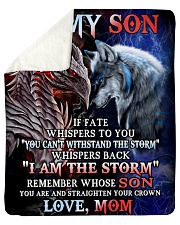 To My Son - Mom Sherpa Fleece Blanket tile
