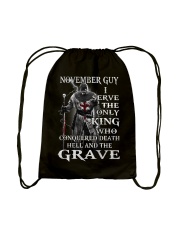 November Man Drawstring Bag tile