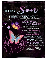 To My Lovely Son Small Fleece Blanket - 30" x 40" front