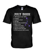 July Music Lover V-Neck T-Shirt tile