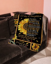 To My Daughter Small Fleece Blanket - 30" x 40" aos-coral-fleece-blanket-30x40-lifestyle-front-05