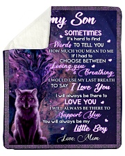 To My Son - Mom Sherpa Fleece Blanket tile