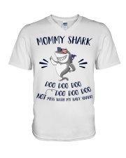 Mommy Shark V-Neck T-Shirt tile