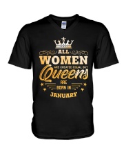 January Girl V-Neck T-Shirt tile