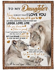 To My Daughter - Mom Large Fleece Blanket - 60" x 80" front