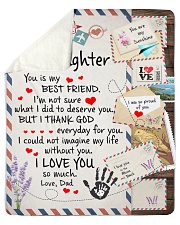 To My Daughter - Dad Sherpa Fleece Blanket tile
