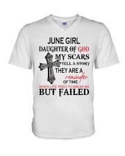 June Girl V-Neck T-Shirt tile