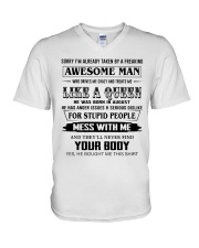 I'm The Luckiest One 8 V-Neck T-Shirt tile