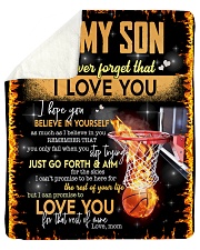 To My Son Sherpa Fleece Blanket tile