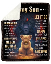 To My Son Sherpa Fleece Blanket tile