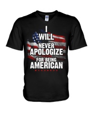 I Will Never Apologize V-Neck T-Shirt tile